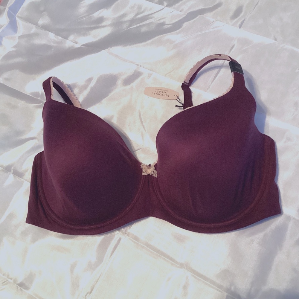 Victoria’s Secret Body By Victoria Perfect Coverage Bra, 38DDD, Burgundy